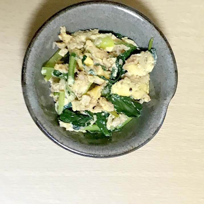 小松菜とツナ卵の副菜